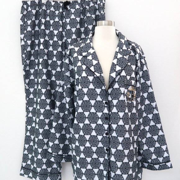JEFFREY BANKS Kaleidescope print 2pc pajama set NWOT - Picture 2 of 6